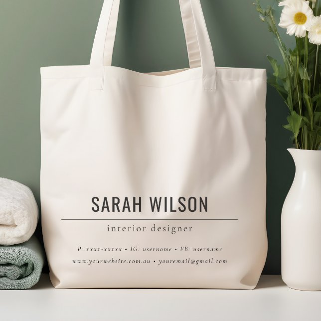 Tote Bag Société promotionnelle personnalisée minimaliste (Créateur téléchargé)