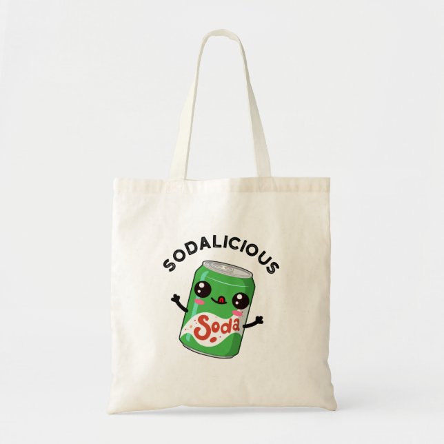 Tote Bag Soda licious Funny Soda Pop Pun (Devant)