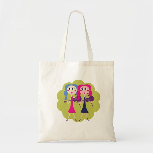 Tote Bag Soeurs de Totebay-Violon de violon (Devant)