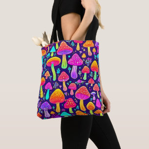 Tote Bag Soft Neon : Patch pour champignon de dessin