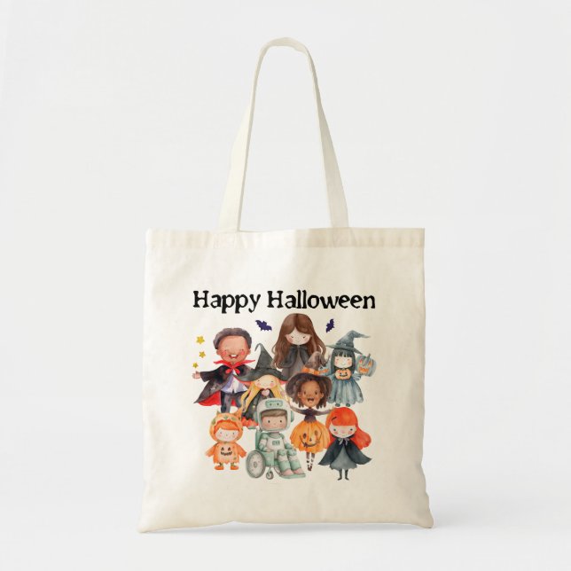 Tote Bag Soirée costumée d'Halloween pour enfants (Devant)