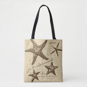 Tote Bag Soirée de Mariage de Plage Starfish (Jeune Servant
