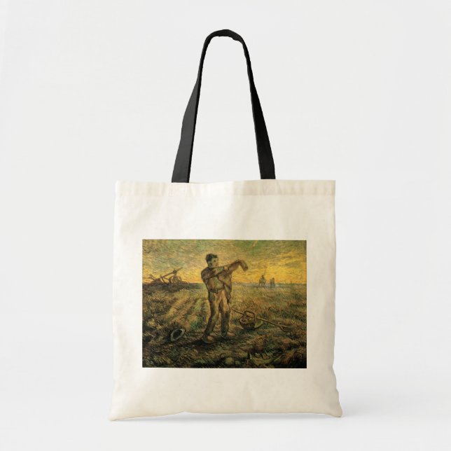 Tote Bag Soirée - Fin de journée par Vincent van Gogh (Devant)