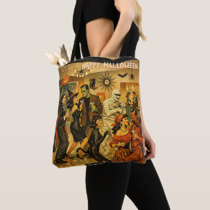 Tote Bag Soirée Martini Halloween Rétro Milieu de Siècle 50
