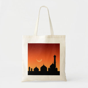 Tote Bag Soirée Mosquée Silhouette Ciel - Budget Fourre-tou