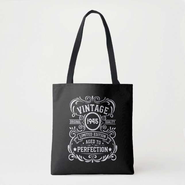 Tote Bag Soixante-dix vintages fête du 80e anniversaire (Devant)