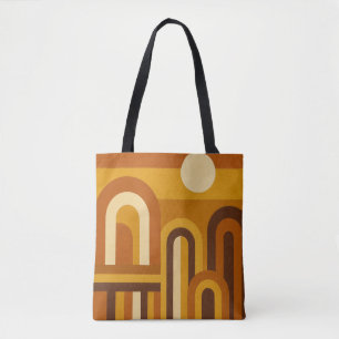Tote Bag Soleil & Arches Design Géométrique Moderne du Mili