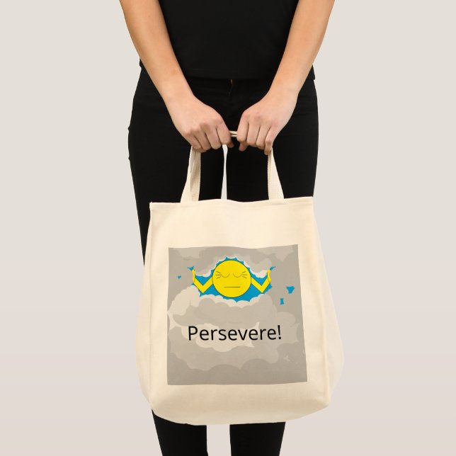 Tote Bag Soleil et nuages orageux : Épicerie (Devant (produit))