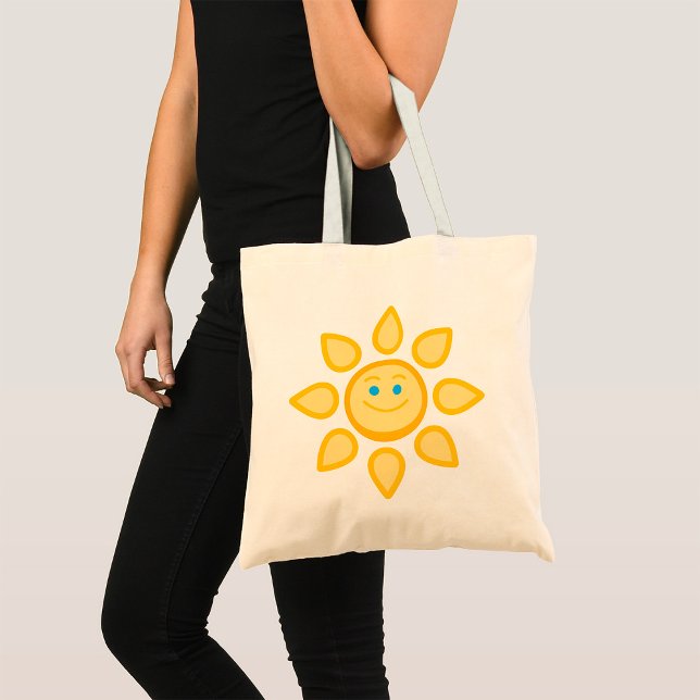 Tote Bag Soleil souriant Joyeux soleil (Créateur téléchargé)