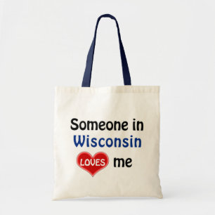 Tote Bag Someone in Wisconsin loves me