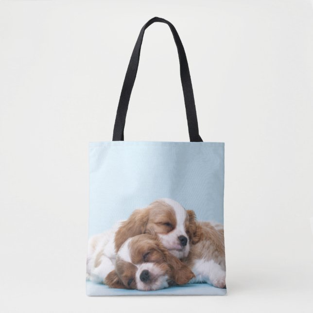Tote Bag Sommeil cavalier d'épagneuls du Roi Charles (Devant)