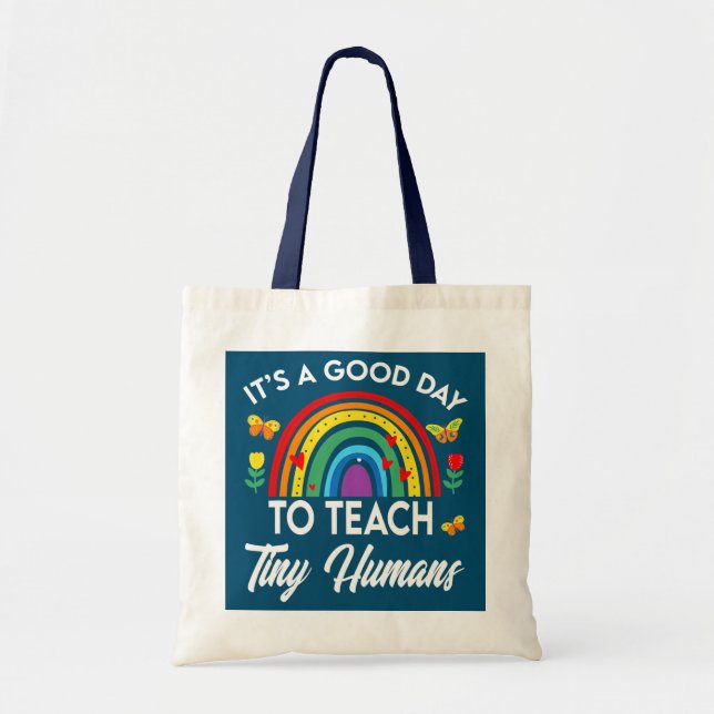 Tote Bag Son Bon Jour Pour Enseigner À Minuscules Soins D'E (Devant)