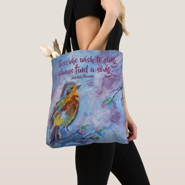 Tote Bag "Songbird of Hope" Fourre-tout (médium) (De près)