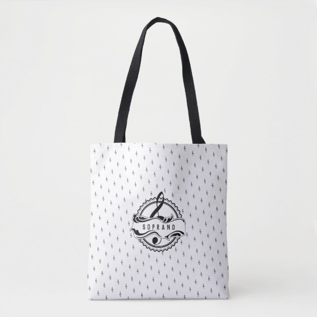 Tote Bag Soprano Singer note musicale Fourre-tout (Devant)