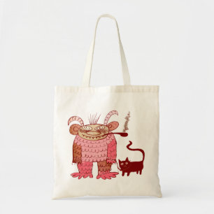 Tote Bag sorcier mauvais avec son chat