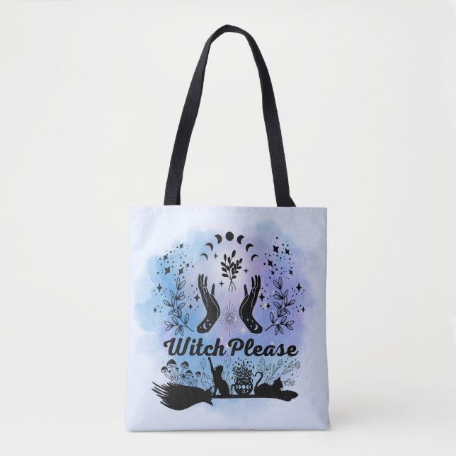 Tote Bag Sorcière S'Il Vous Plaît : Sassy Sorcery Design (Devant)