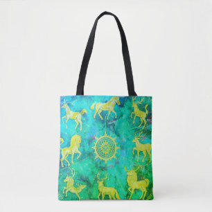 Tote Bag Sortir avec style avec ce vert + or