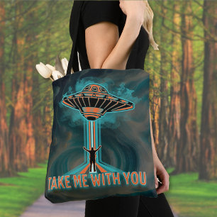 Tote Bag Soucoupe volante style années 60 vintage