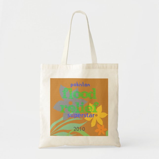 Tote Bag Soulagement d'inondation du Pakistan - option (Devant)