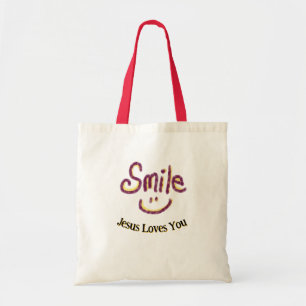 Tote Bag Sourire Jésus Vous Aime Personnalisé 