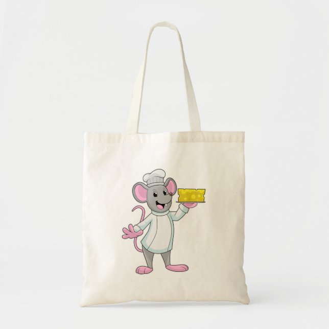 Tote Bag Souris comme cuire avec du fromage (Devant)