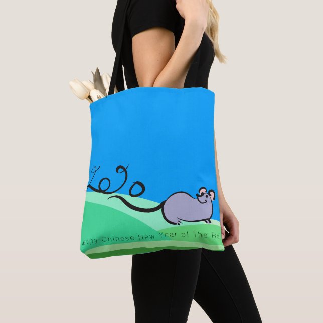 Tote Bag Souris de dessin paysager Rat chinois année 2020 A (De près)
