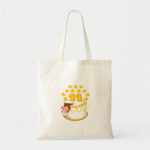 Tote Bag Souris de fête du 11e anniversaire