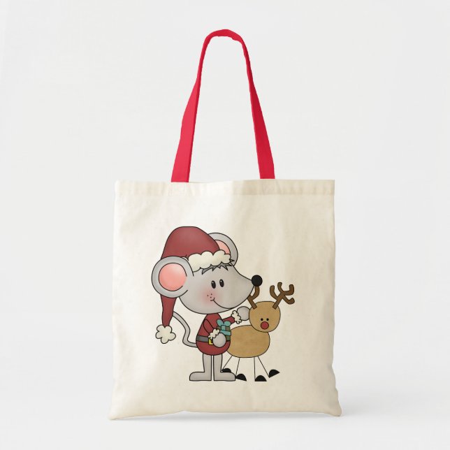 Tote Bag Souris de Noël et (Devant)
