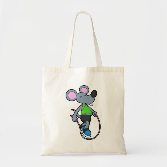 Tote Bag Souris en forme avec corde (Devant)