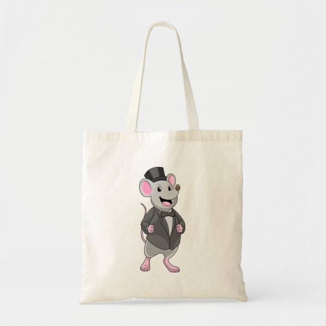 Tote Bag Souris en tant que chambre avec ruban (Devant)