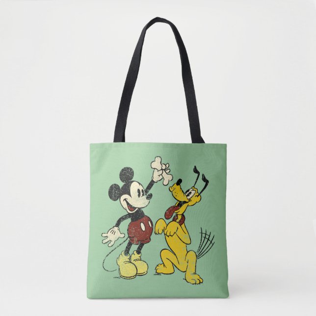 Tote Bag Souris et Pluto Mickey vintages (Devant)