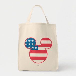 Tote Bag Souris Mickey Patriotique American Flag Icon