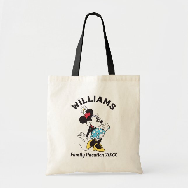 Tote Bag Souris Minnie classique | Vacances en famille (Devant)