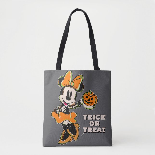 Tote Bag Souris Minnie vintage Skeleton Costume (Devant)
