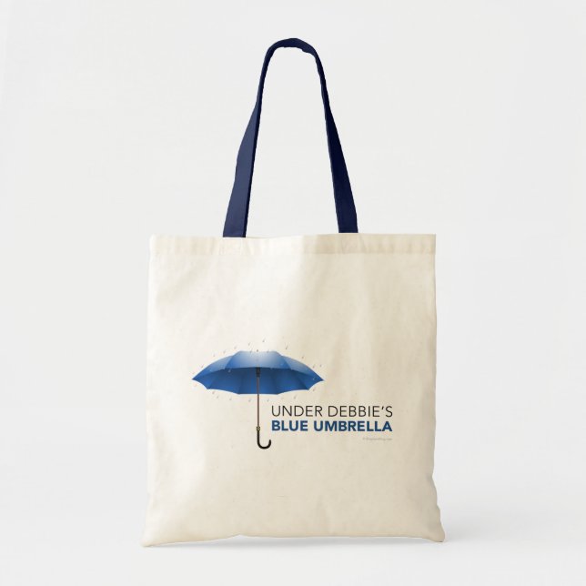 Tote Bag Sous le parapluie bleu de Debbie (Devant)