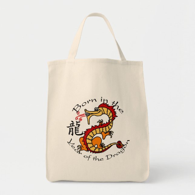 Tote Bag Soutenu par année du dragon (chinois) (Devant)
