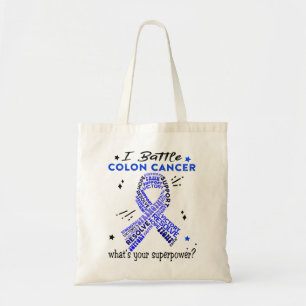 Tote Bag Soutien Colon Cancer Guerrier Cadeaux