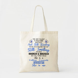 Tote Bag Soutien Colon Cancer Guerrier Cadeaux