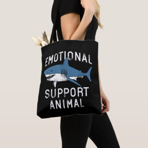 Tote Bag Soutien émotionnel Animal drôle Effrayant Shark Pu