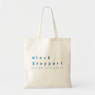 Tote Bag Soutien sensibilisation sur l'autisme amour Totes