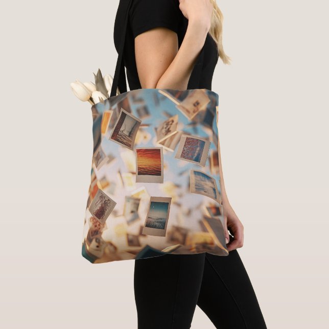 Tote Bag Souvenirs Polaroid Flottants (De près)
