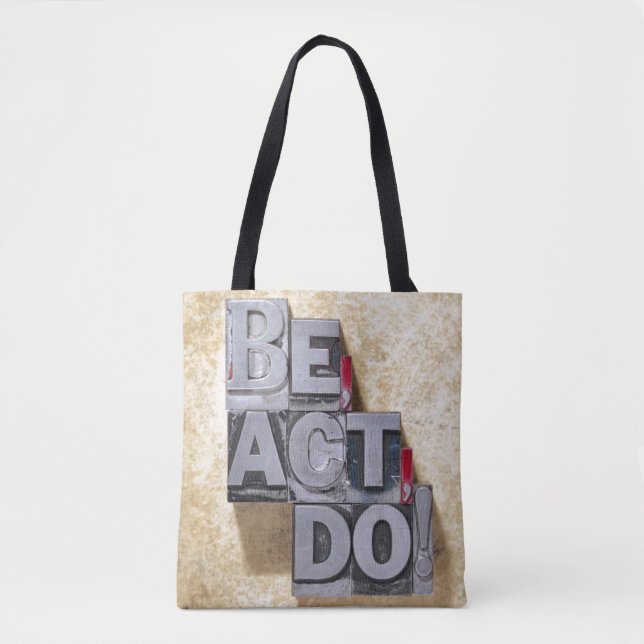 Tote Bag Soyez, agissez, font (Devant)