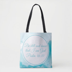 Tote Bag Soyez calme et connaître la belle Bible chrétien