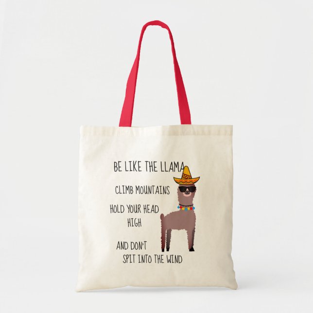 Tote Bag Soyez comme la Llama Fourre-tout (Devant)