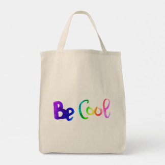 Tote Bag Soyez cool aquarelle motivation lettrage dessin