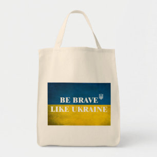 Tote Bag Soyez courageux comme l'Ukraine citation textuelle