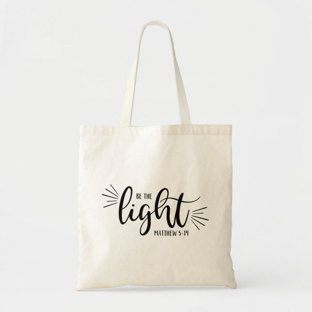Tote Bag Soyez la Lumière Matthieu 5:14 (Devant)