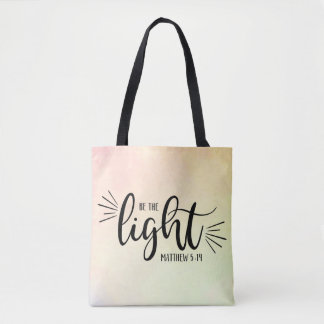 Tote Bag Soyez la Lumière Matthieu 5:14