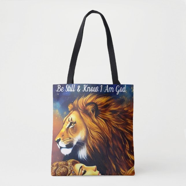 Tote Bag Soyez toujours et sachez que je suis Dieu Shoulder (Devant)