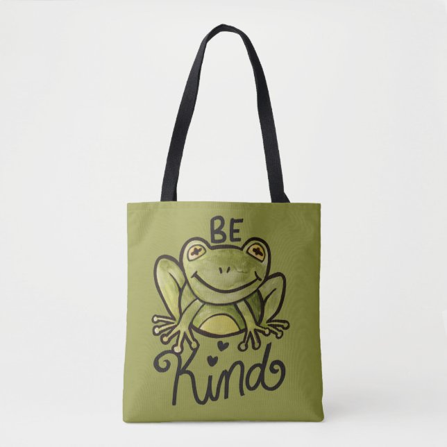 Tote Bag Soyez une grenouille (Devant)